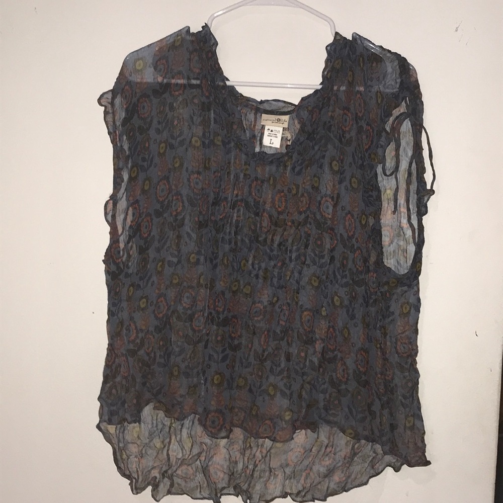 Natural Life sheer boho shirt- NWT